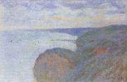 Claude Monet, On the Cliff near Dieppe,Overcast Skies